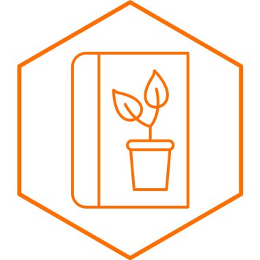 Bitkiler Kitabı basit simgesi, vektör illüstrasyonu