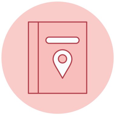 Harita. Web simgesi basit illüstrasyon