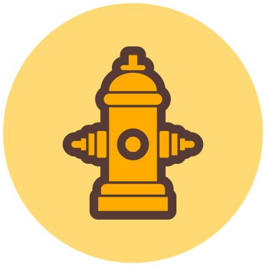 Yangın musluğu simgesi. Web tasarımı için su borusu vektör simgelerinin basit çizimi