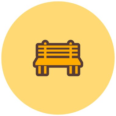 Yedek kulübesi Web simgesi basit illüstrasyon