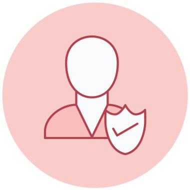 Kalkan. Web simgesi basit illüstrasyon