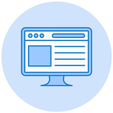 tarayıcı düz vektör simgesi