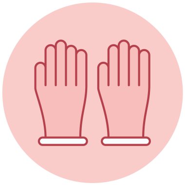 Eldiven. Web simgesi basit illüstrasyon