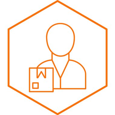 Teslimat basit simgesi, vektör çizim