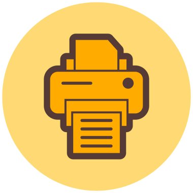 Yazıcı. Web simgesi basit illüstrasyon