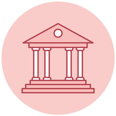 bank building vector icon modern simple design