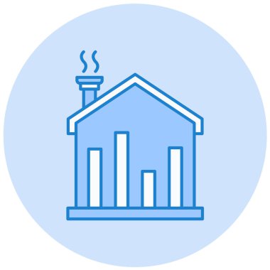 Modern ev simgesinin vektör illüstrasyonu