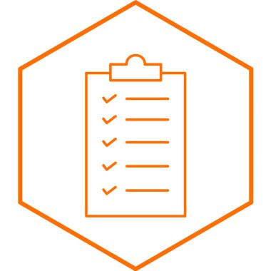 Kontrol listesi simgesi vektör illüstrasyonu