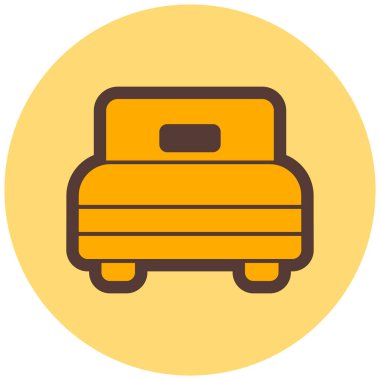 Yatağa. Web simgesi basit illüstrasyon