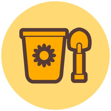 Kova. Web simgesi basit illüstrasyon