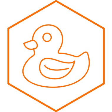 oyuncak ördek simge vektör çizim