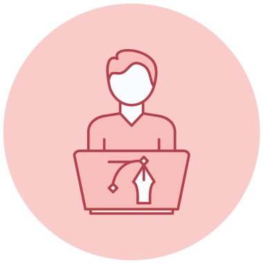 avatar simgesi, basit tasarım vektör çizimi