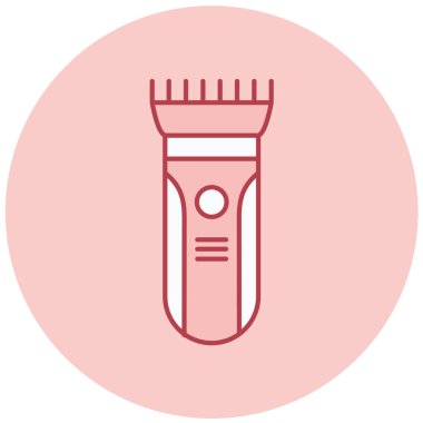 Elektrikli tıraş makinesi. Basit resimleme