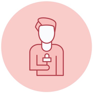 Gazeteci simgesinin vektör illüstrasyonu