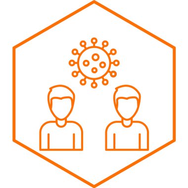 Virüs Aktarım simgesinin vektör illüstrasyonu