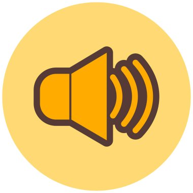 Ses. Web simgesi basit illüstrasyon