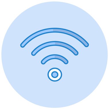 Kablosuz. Web simgesi basit illüstrasyon