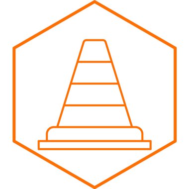 Web ve mobil uygulama için turuncu çizgi simgesi, vektör illüstrasyonu