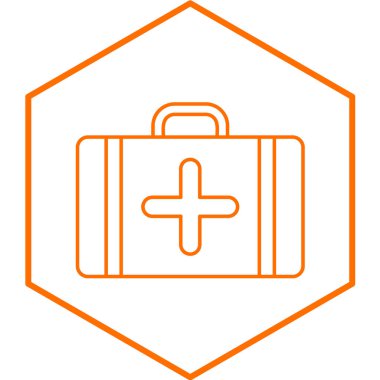 İlk yardım kiti simgesi, vektör illüstrasyonu