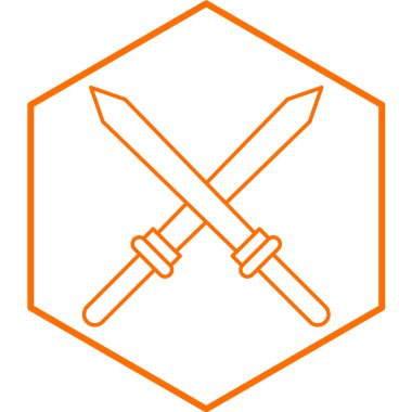 Kılıç simgesi. vektör illüstrasyonu