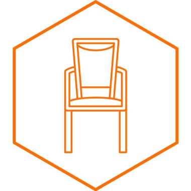 Sandalye ikonu. vektör illüstrasyonu