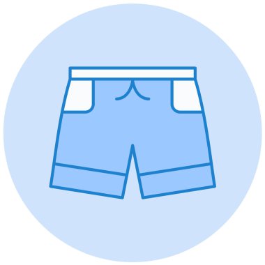 Şort. Web simgesi basit illüstrasyon