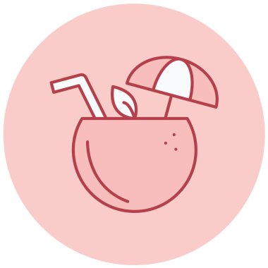 Hindistan cevizi suyu. Web simgesi