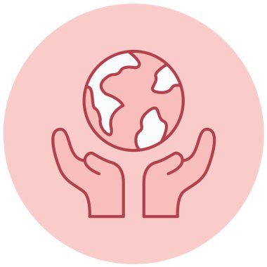 Toprak. Web simgesi basit illüstrasyon