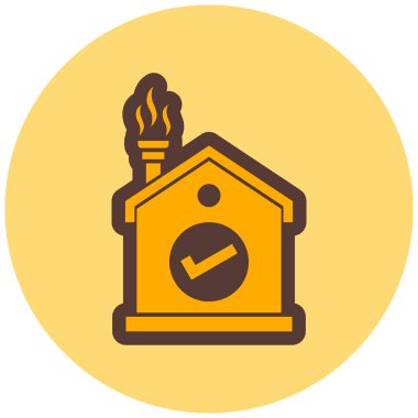 Yangın. Web simgesi basit illüstrasyon