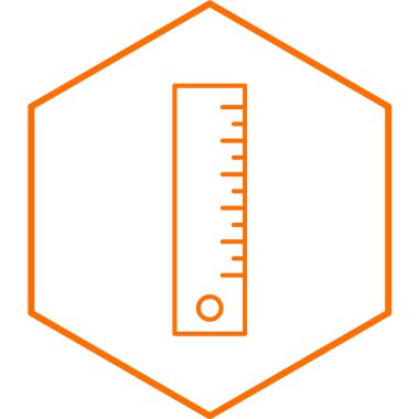 Cetvel simgesi. vektör illüstrasyonu