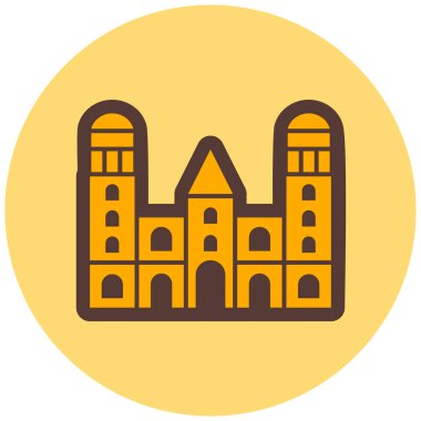 Bina. Web simgesi basit illüstrasyon