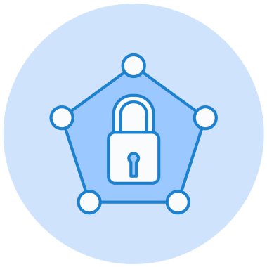 Güvenlik. Web simgesi basit illüstrasyon