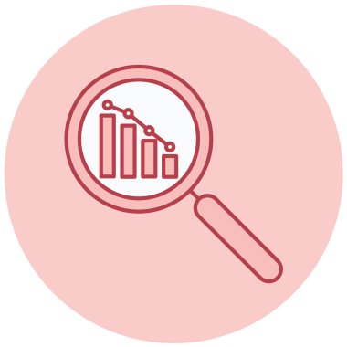 Analizler. Web simgesi basit illüstrasyon