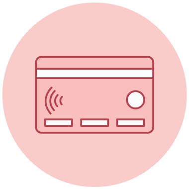 Kredi kartı düz vektör simgesi