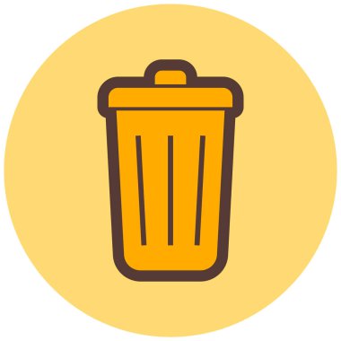 Çöp kutusu simgesi, vektör illüstrasyonu