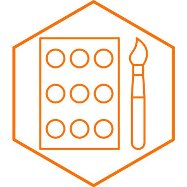 Oyuncak Boya simgesinin vektör çizimi