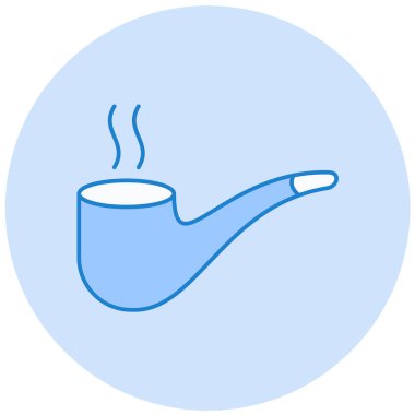 Sigara piposu. Basit illüstrasyon