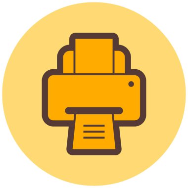 Yazıcı. Web simgesi basit tasarım