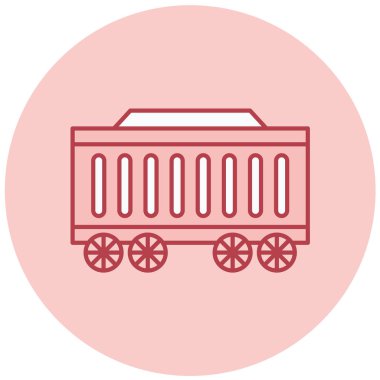 Tren vagonu. Web simgesi basit illüstrasyon
