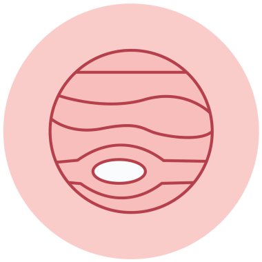 Gezegen. Web simgesi basit illüstrasyon