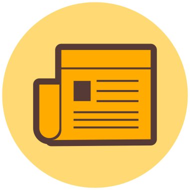 Gazete. Web simgesi basit illüstrasyon