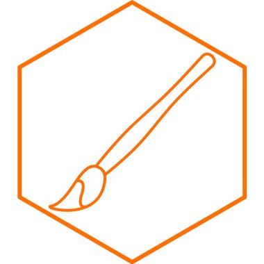 boya fırçası ikonu. vektör illüstrasyonu