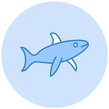 Balık. Web simgesi basit illüstrasyon