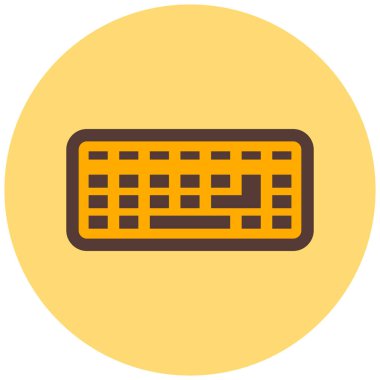 Bilgisayar klavye simgesini, vektör çizim