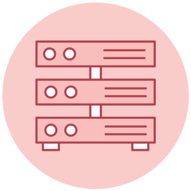 veritabanı. Web simgesi basit illüstrasyon