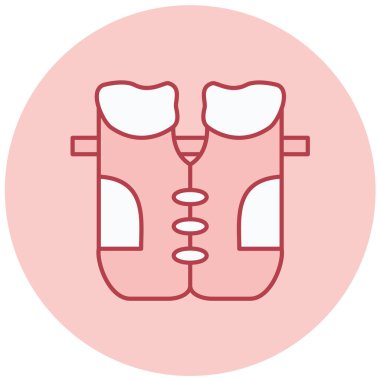 Hayat yelek simge vektör çizim