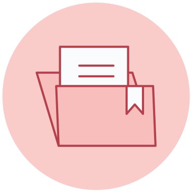 Belge. Web simgesi basit illüstrasyon