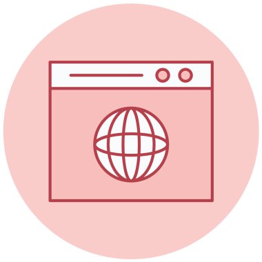 Tarayıcı penceresi. Web simgesi