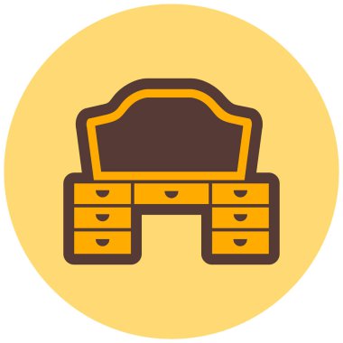 Mobilya. Web simgesi basit illüstrasyon