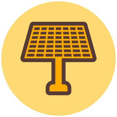 Güneş paneli. Basit resimleme